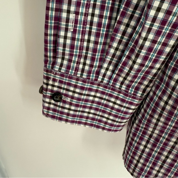 ARIAT Pro Series Mens Shirt purple Plaid Long Sleeve Button Down Size Large - Picture 5 of 10